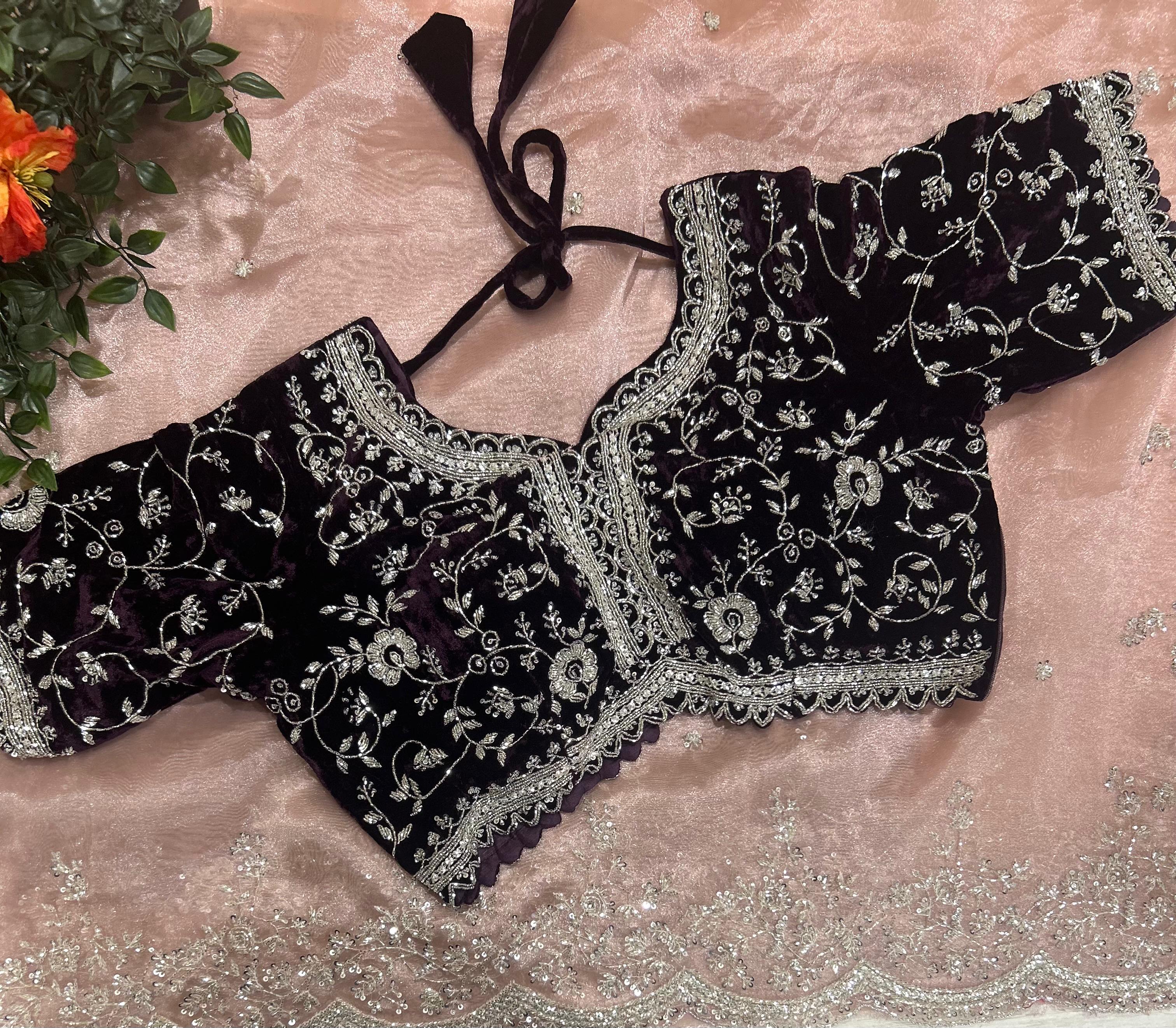 Pastel pink scallop Work Saree for Elegant Occasions