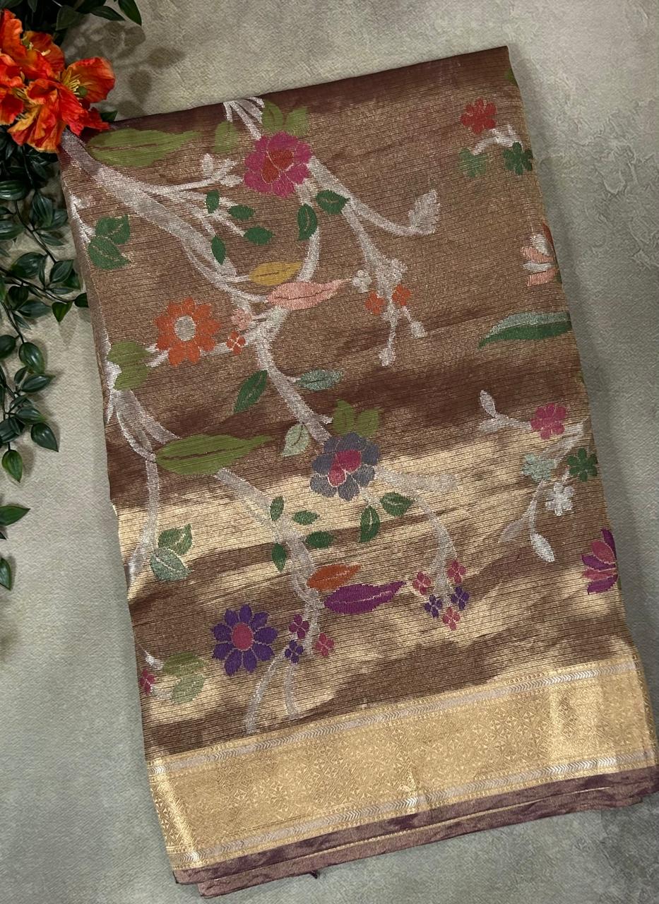 Purple-02 banarasi tissue paithani silk-09 saree