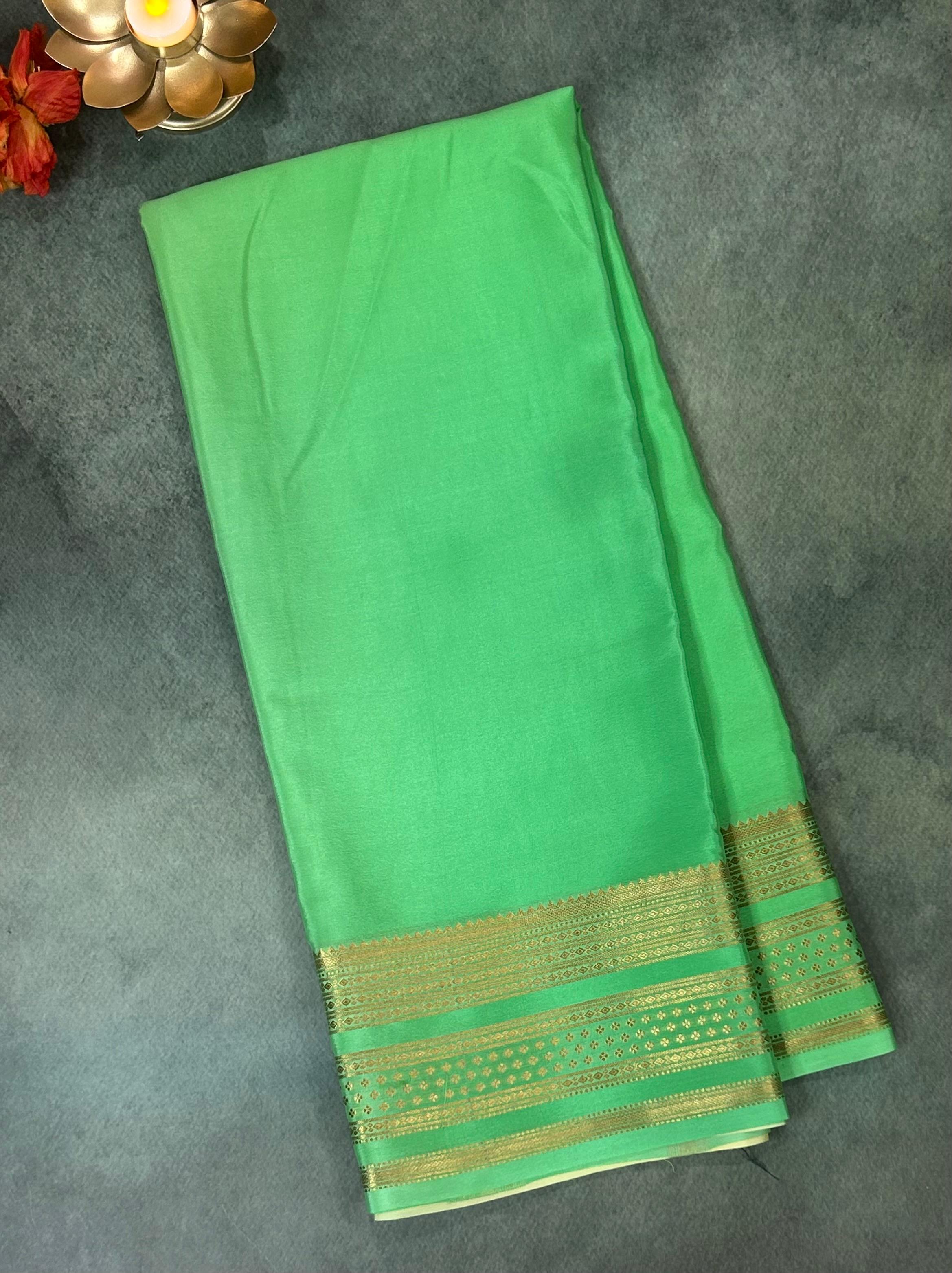 Rankart big border Pure Mysore Silk-10 Saree – Elegant Handwoven Design | Premium Traditional Silk Collection
