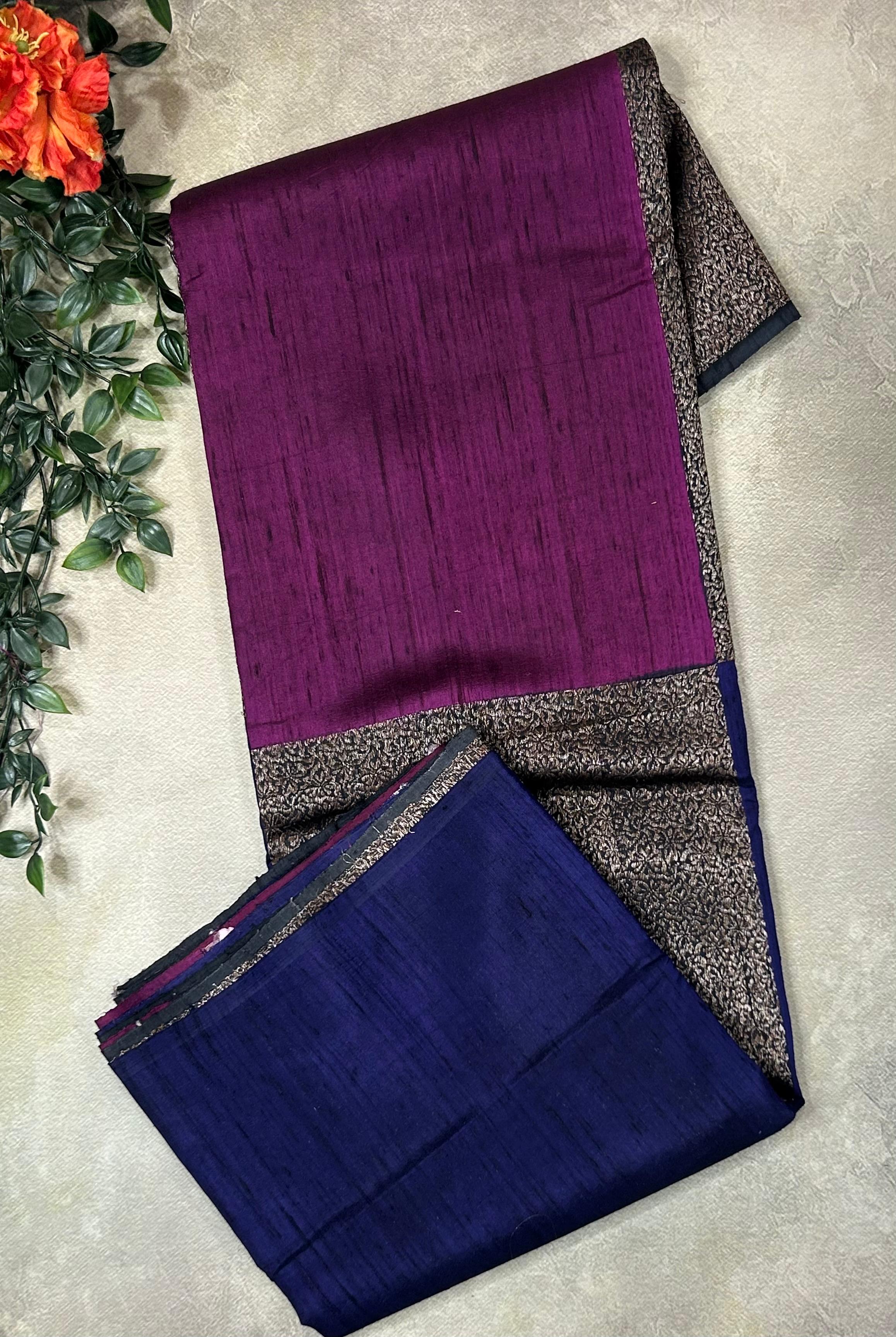 2D checks n brocadepure handloom  tussar silk-10 saree