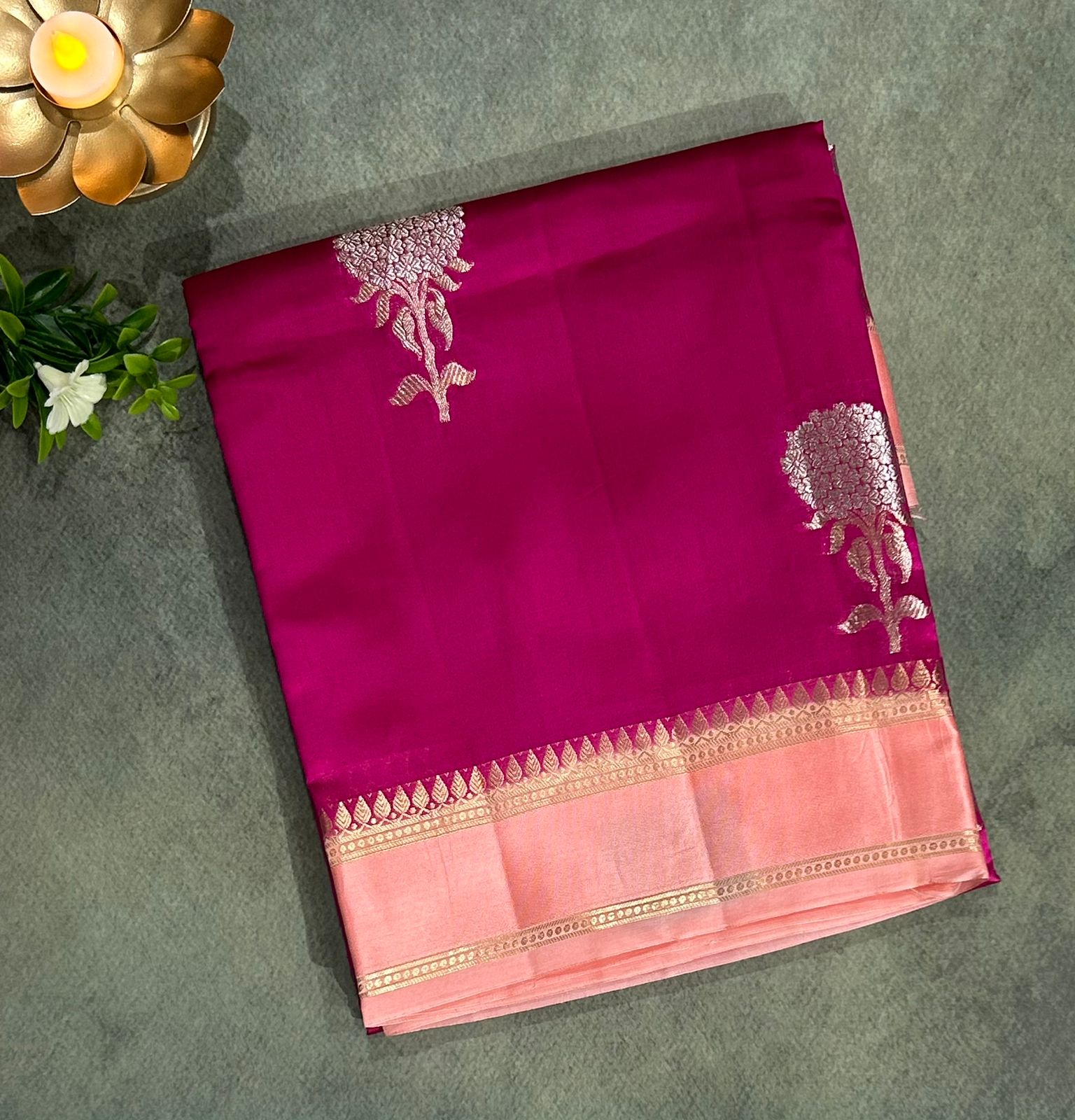 Pink lightweight banarasi silk-10 saree