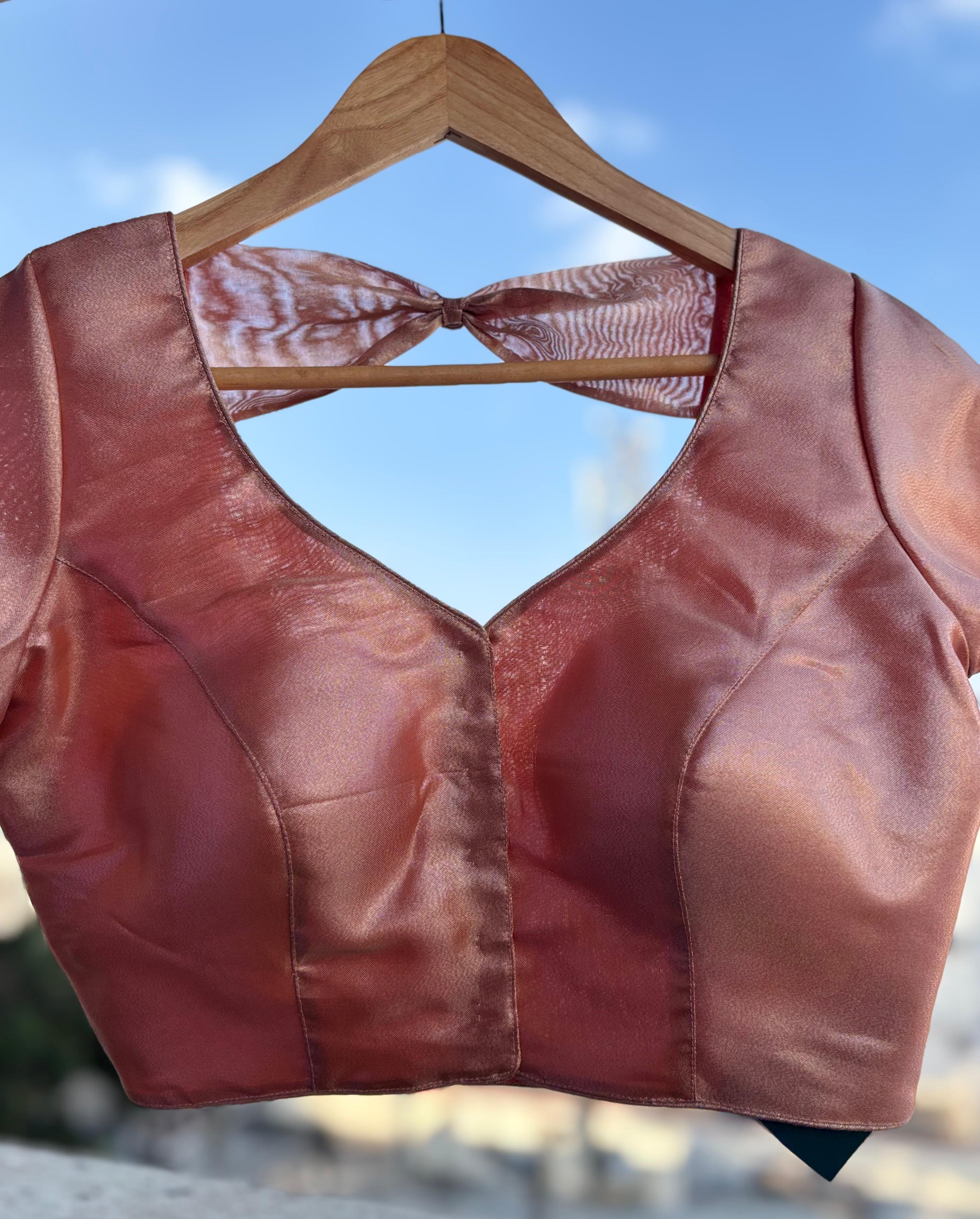 Peach tissue blouse 1