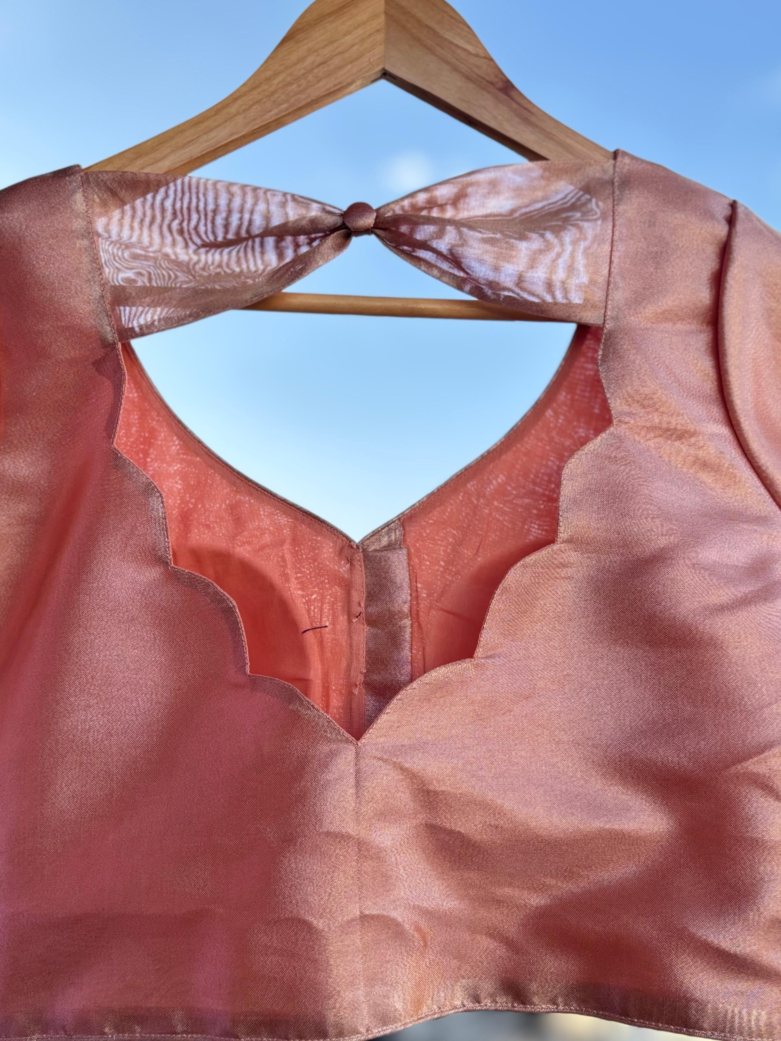 Peach tissue blouse 1
