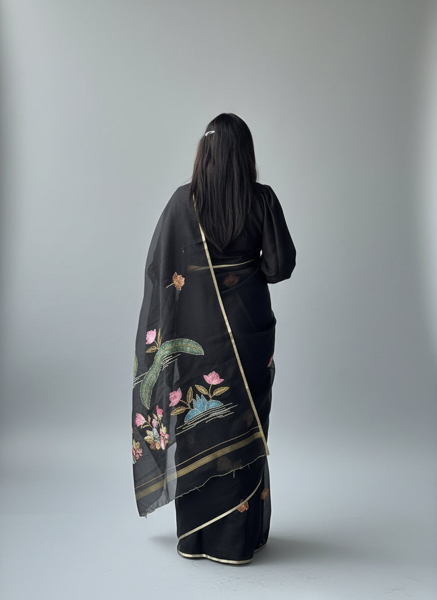 Black Kota checks 11 saree