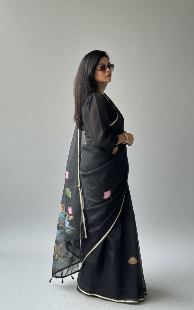 Black Kota checks 11 saree