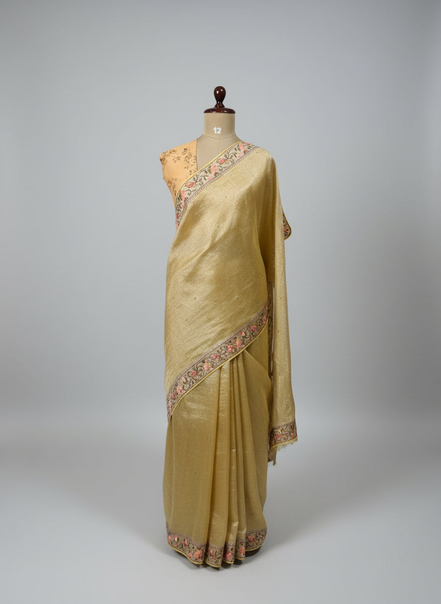 Golden Elegant Crush tissue-11 saree