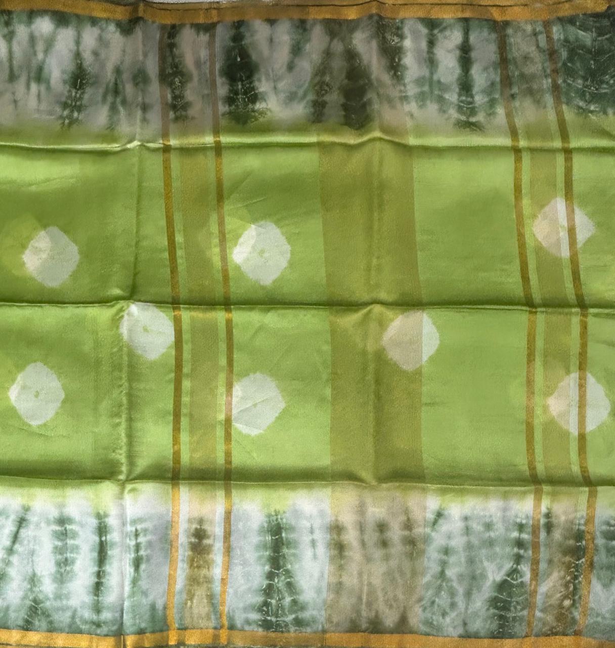 Pista green banana silk-12 saree
