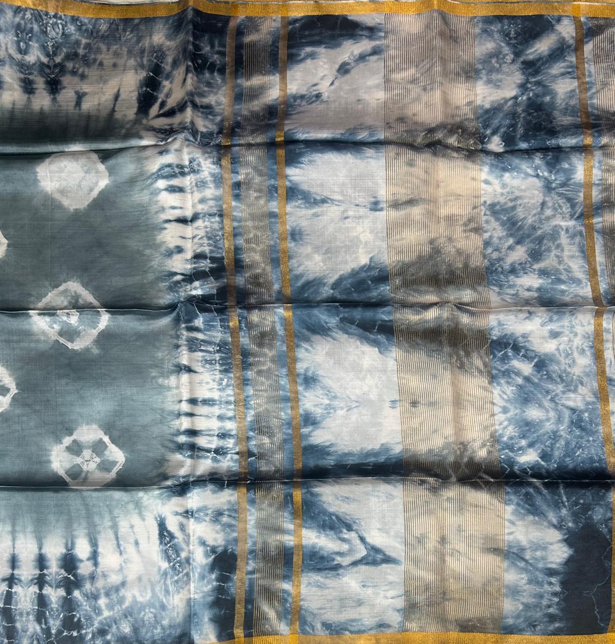 Grey banana silk-12 saree