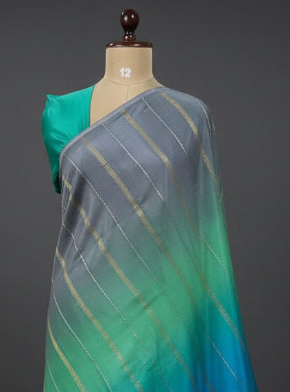 Multitone borderless pure mysore silk-12 saree