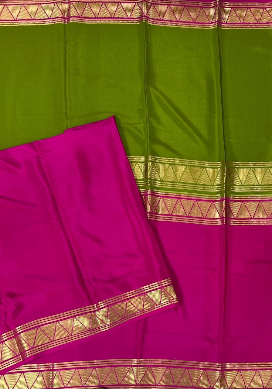 Half n half pure mysore silk-12 saree