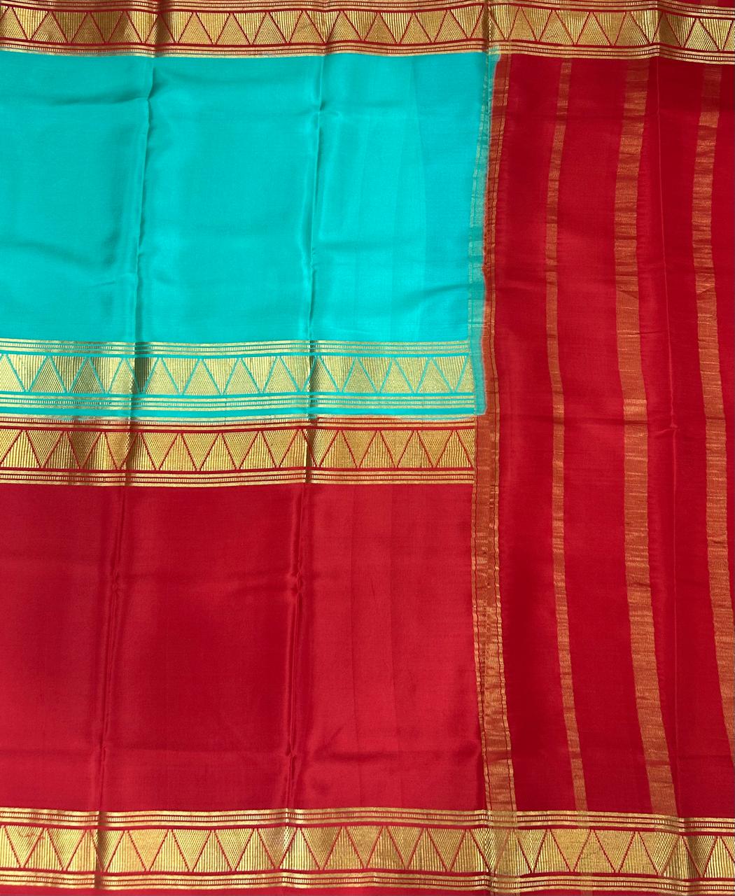 Half n half pure mysore silk-12 saree