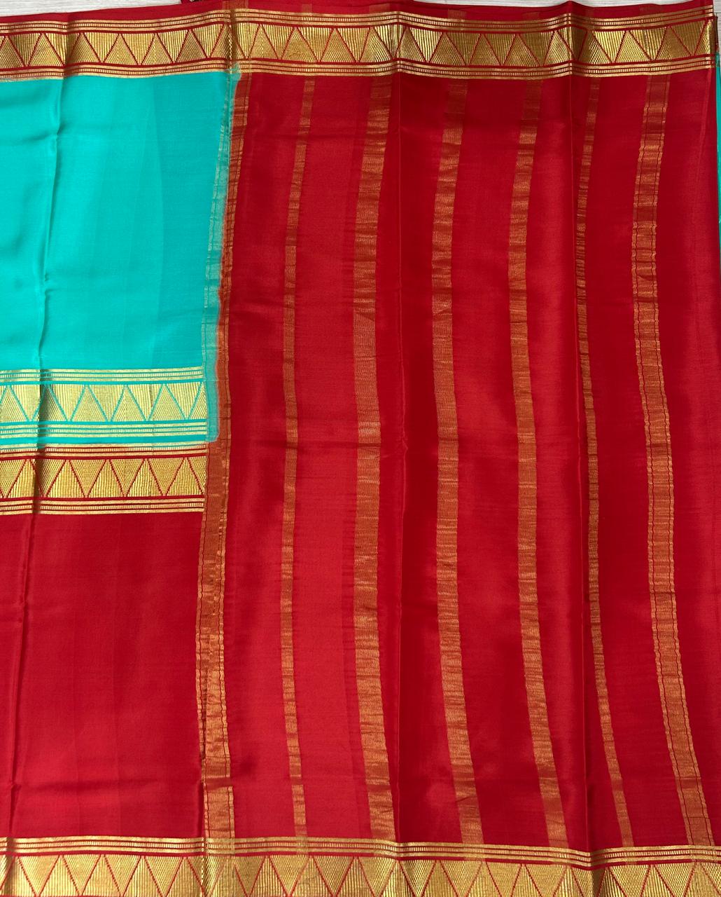 Half n half pure mysore silk-12 saree