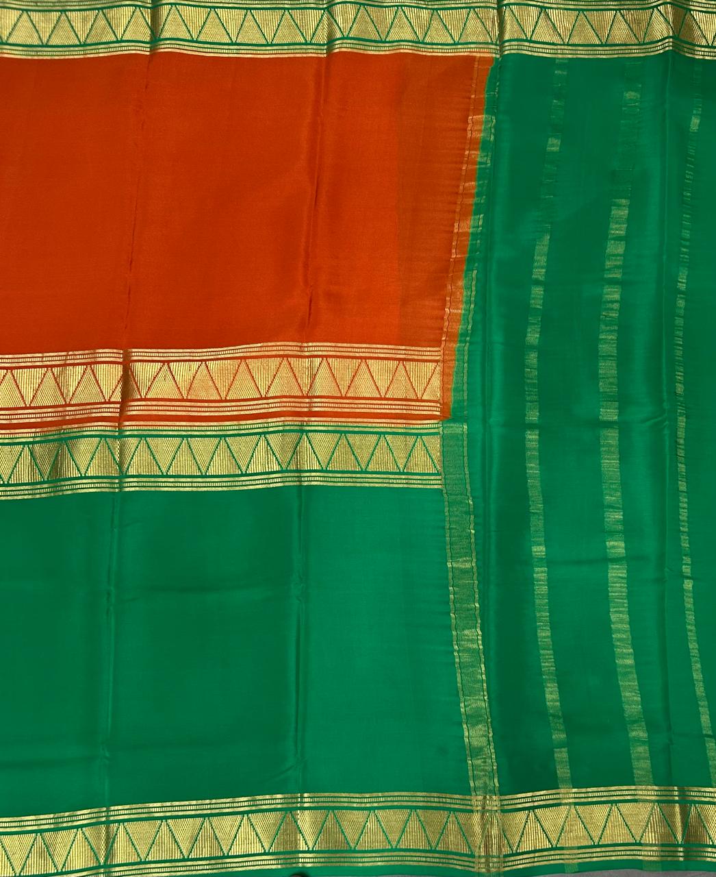 Half n half pure mysore silk-12 saree