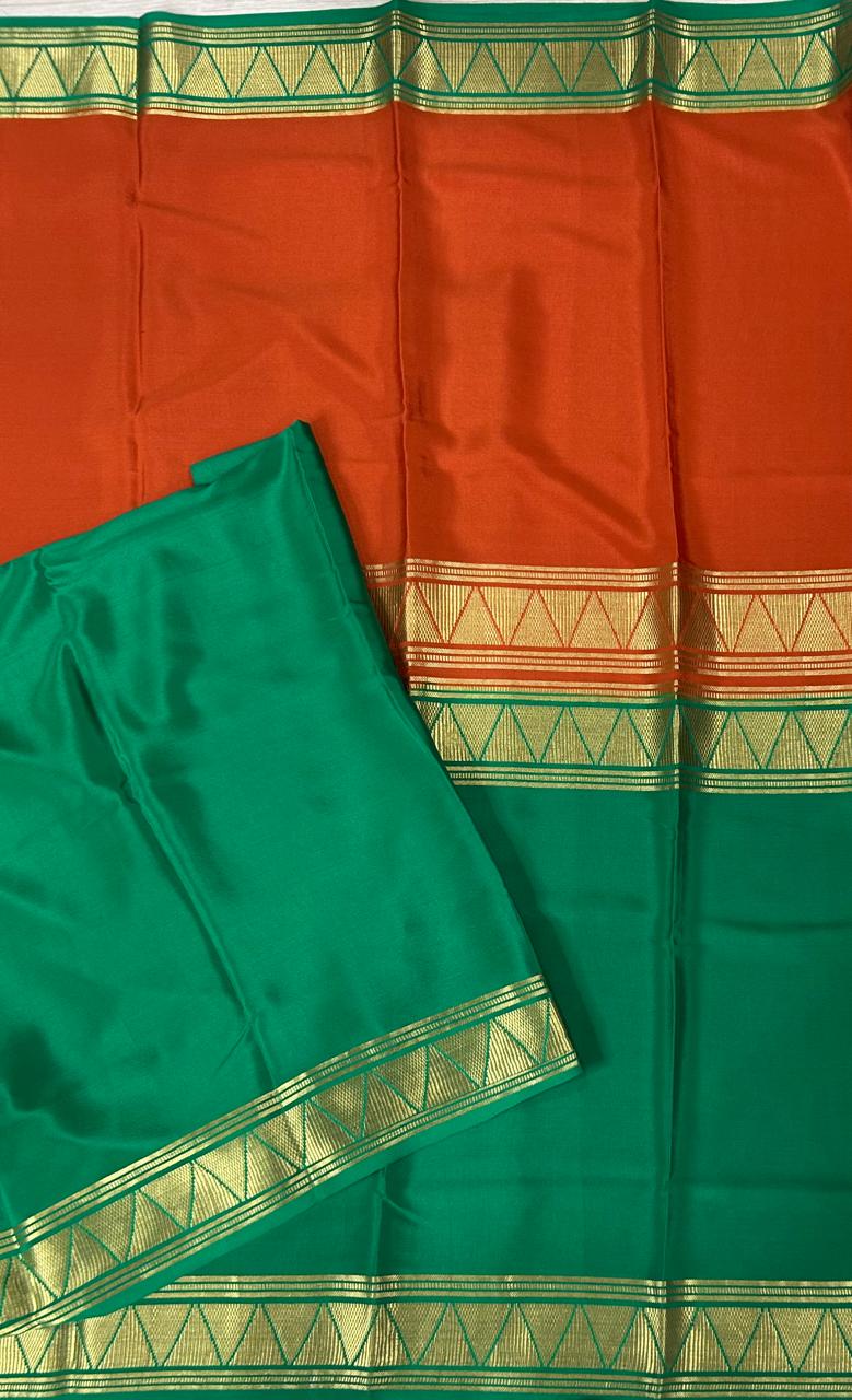 Half n half pure mysore silk-12 saree