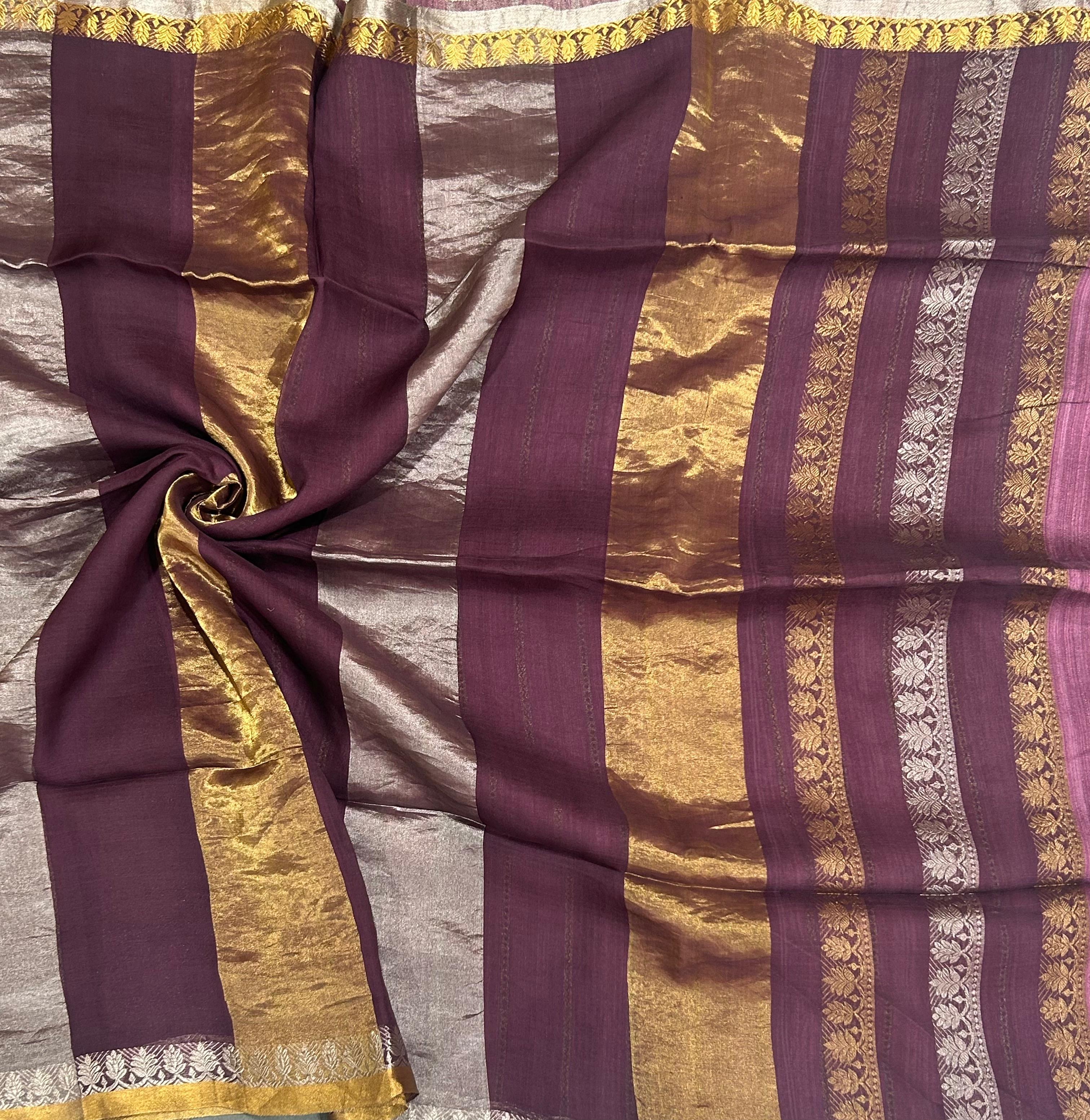 Light wine pure organza tissue-101 saree