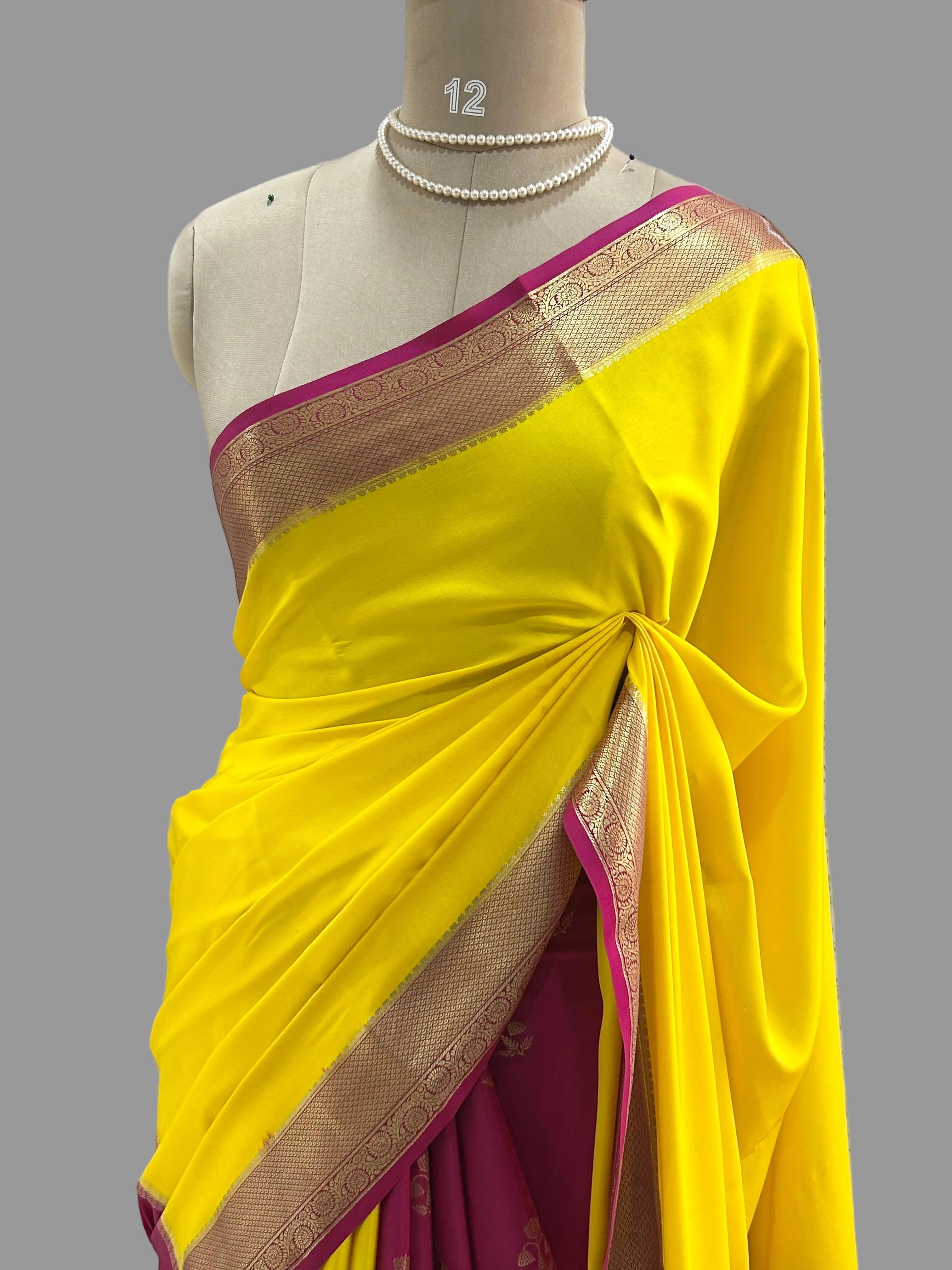 2D Partly Pallu pure mysore silk-102 saree