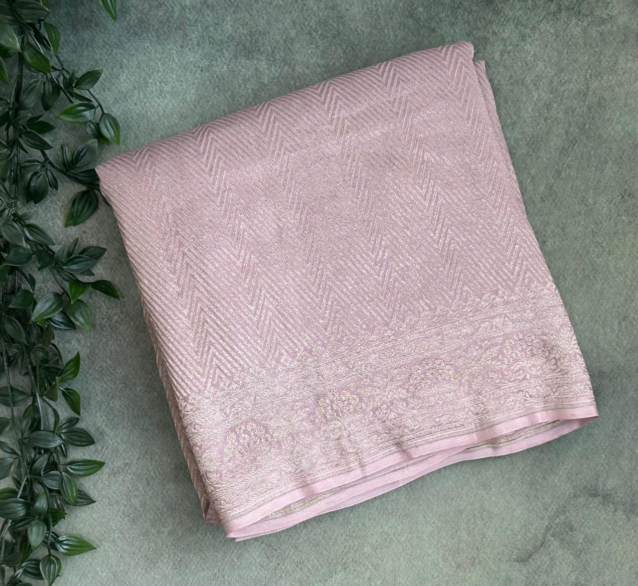 Mavue brocade benarasi pure crepe 102 saree