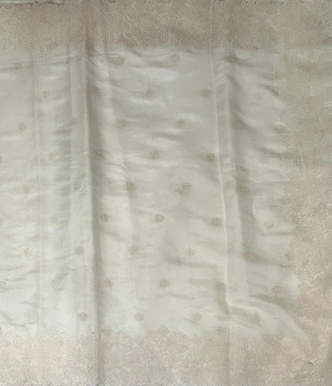 Cream tussar embrodiery 02 saree