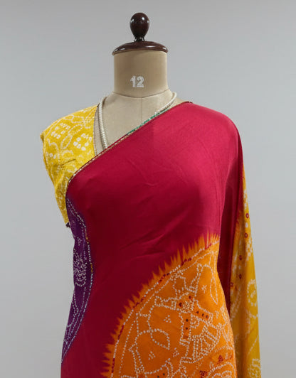 Red Patola modal satin 102 saree