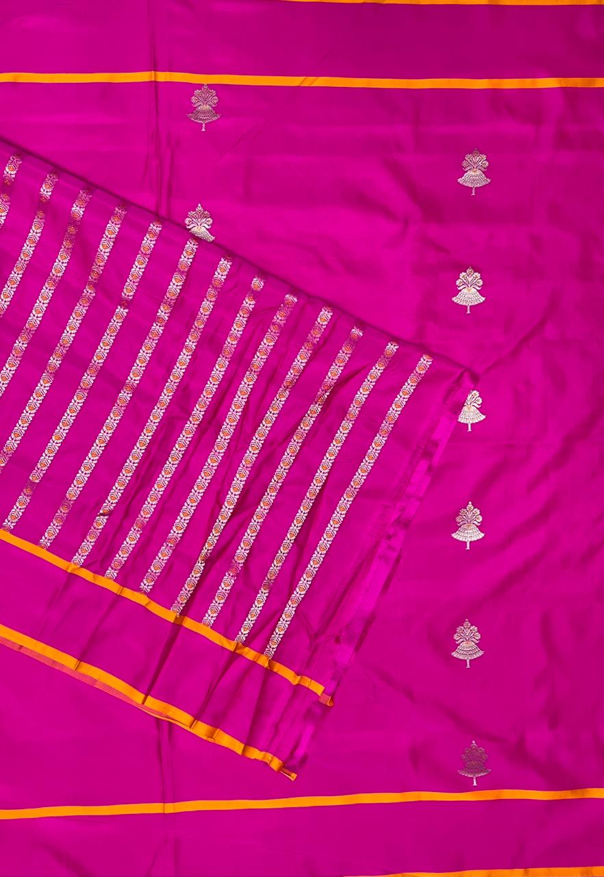 Pink pure mushru kathan 104 saree