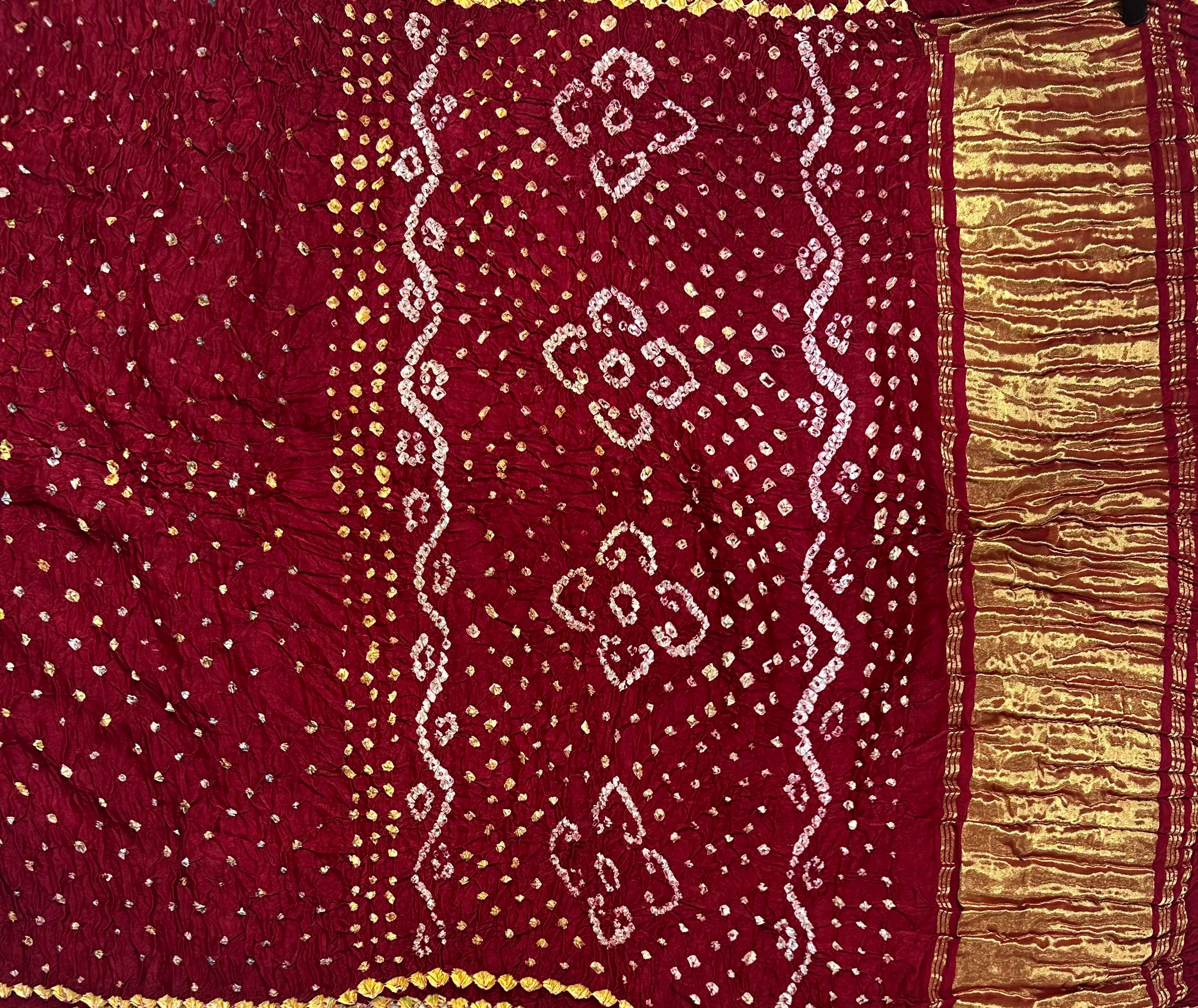 Maroon Bandhini 104 saree