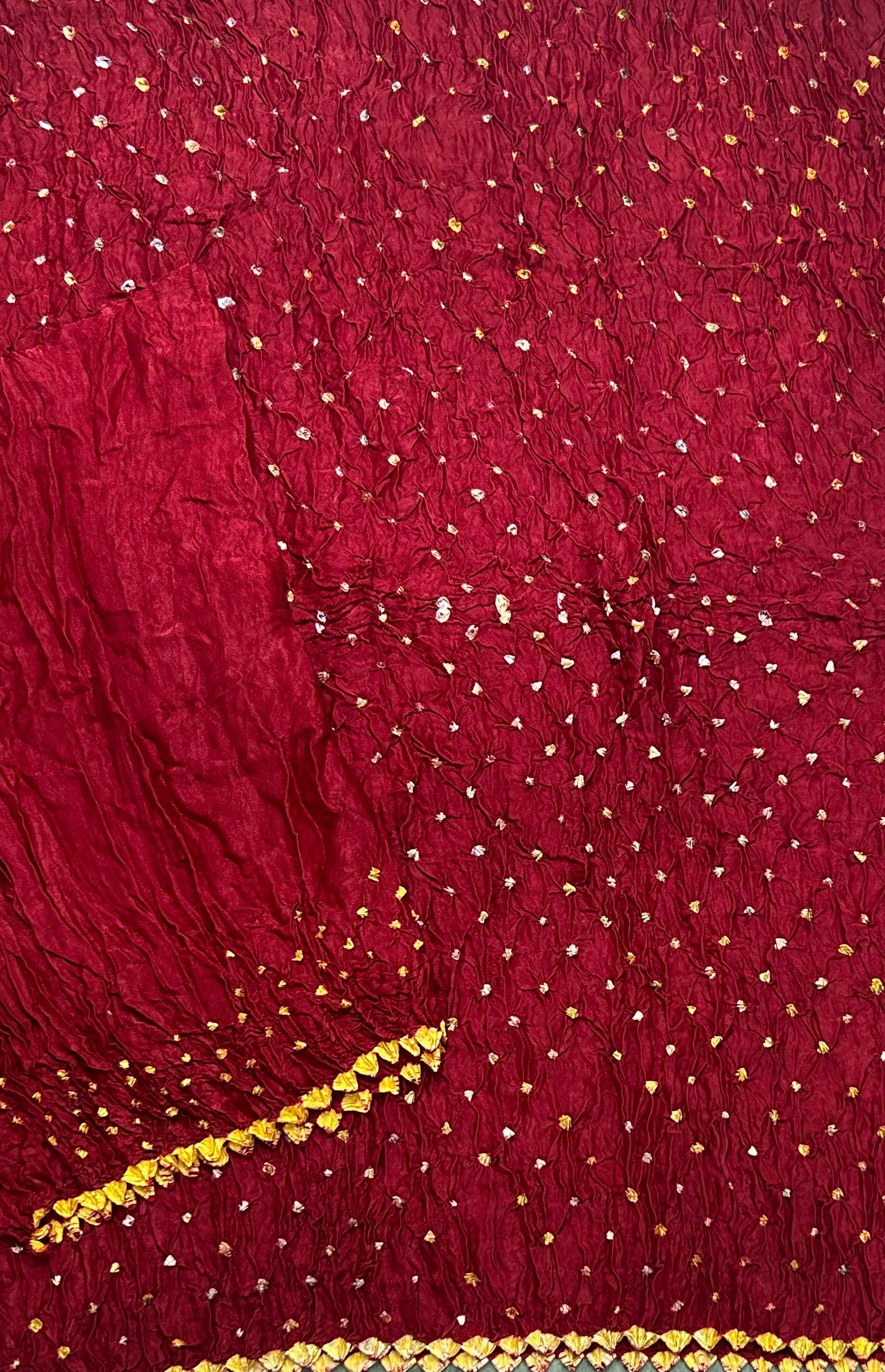 Maroon Bandhini 104 saree