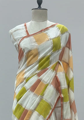 Rankart soft tussar crepe checks 105 saree