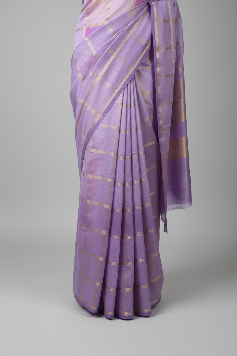 Rankart soft tussar crepe checks 105 saree