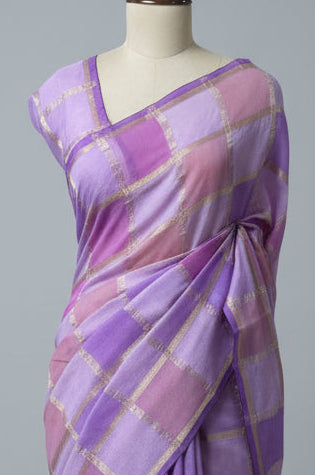 Rankart soft tussar crepe checks 105 saree