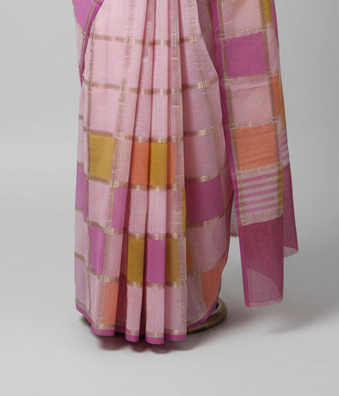 Rankart soft tussar crepe checks 105 saree