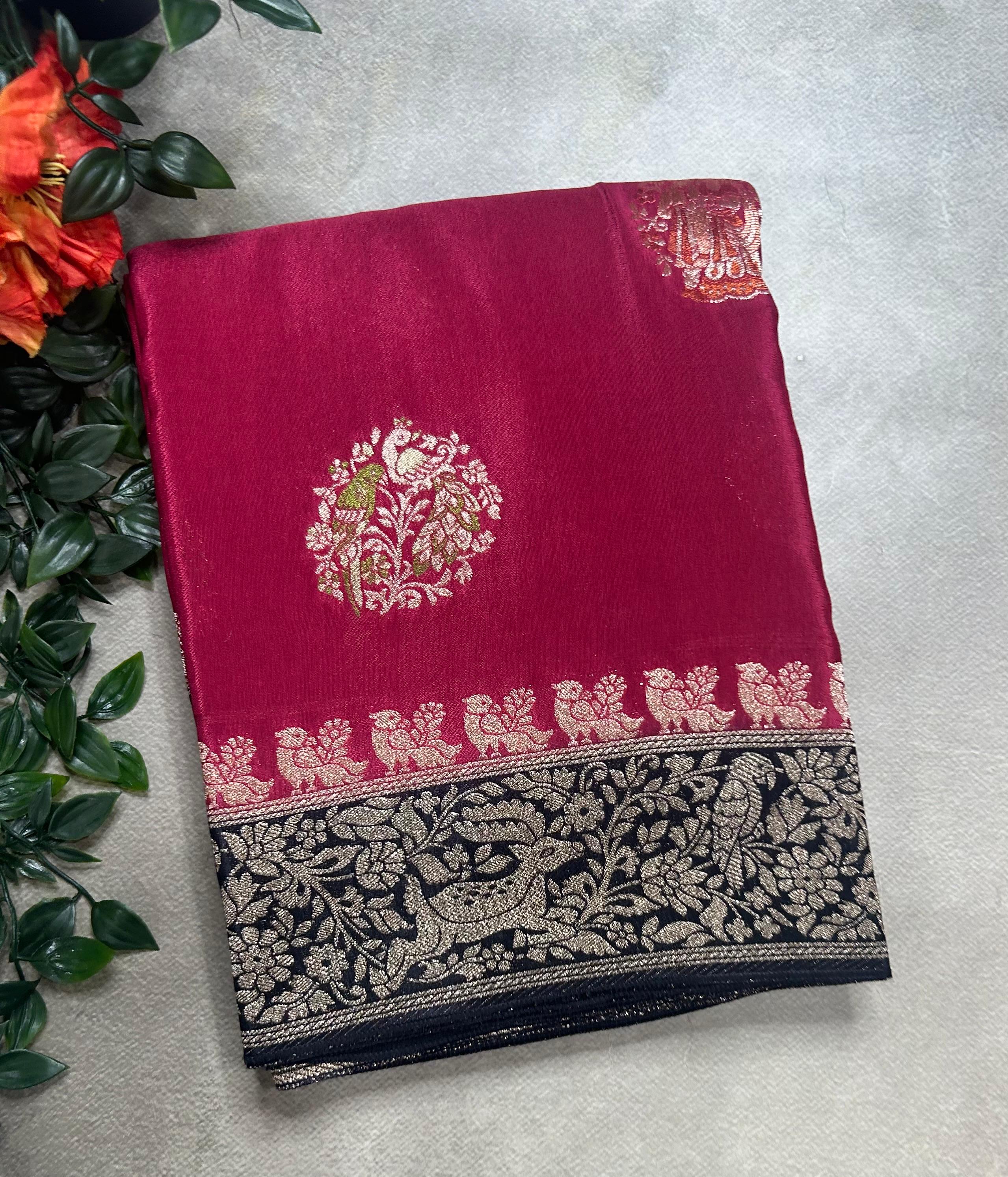 Pink meena butta semi mysore 105 saree