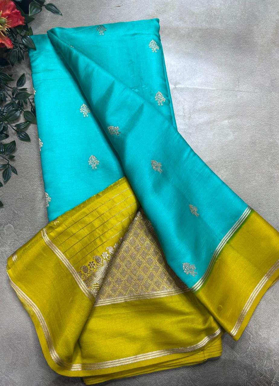 Teal Semi Silk Saree 106