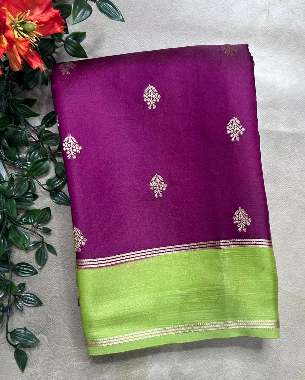 Magenta Semi Silk Saree 106