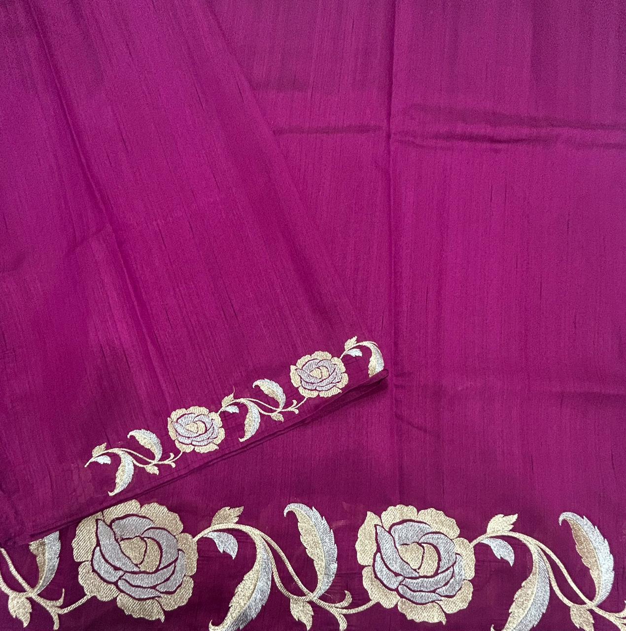 Magenta Semi Tussar 106 Saree