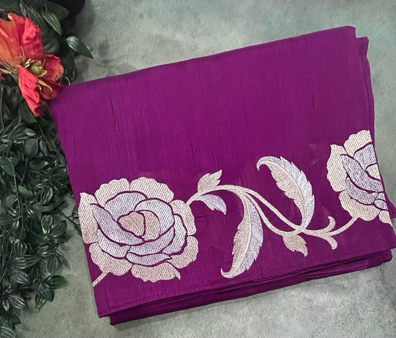 Magenta Semi Tussar 106 Saree