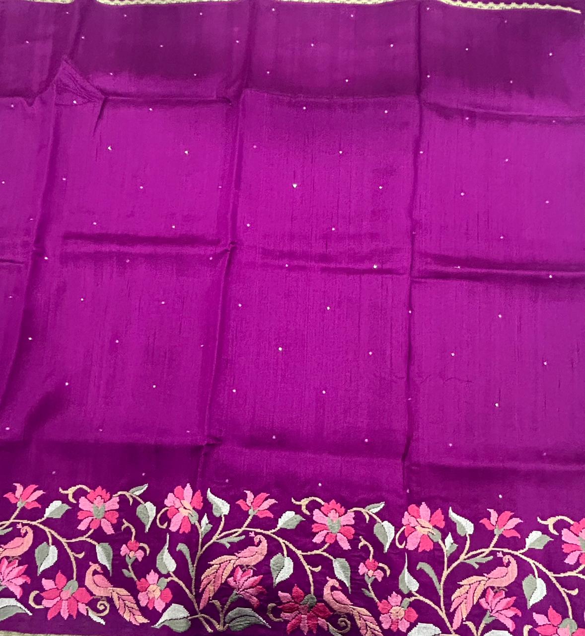 Magenta Semi Tussar 106 Saree