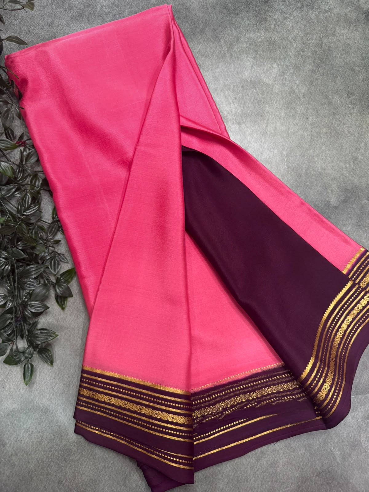 Rose Pink Pure Mysore Silk 106 Saree