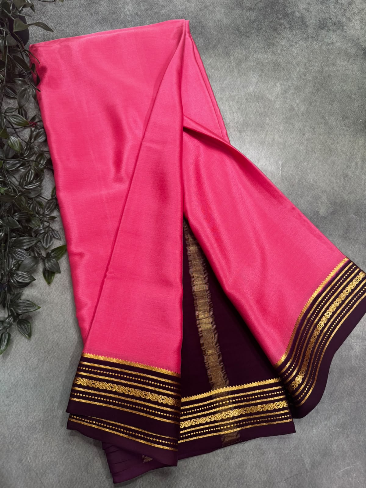 Rose Pink Pure Mysore Silk 106 Saree