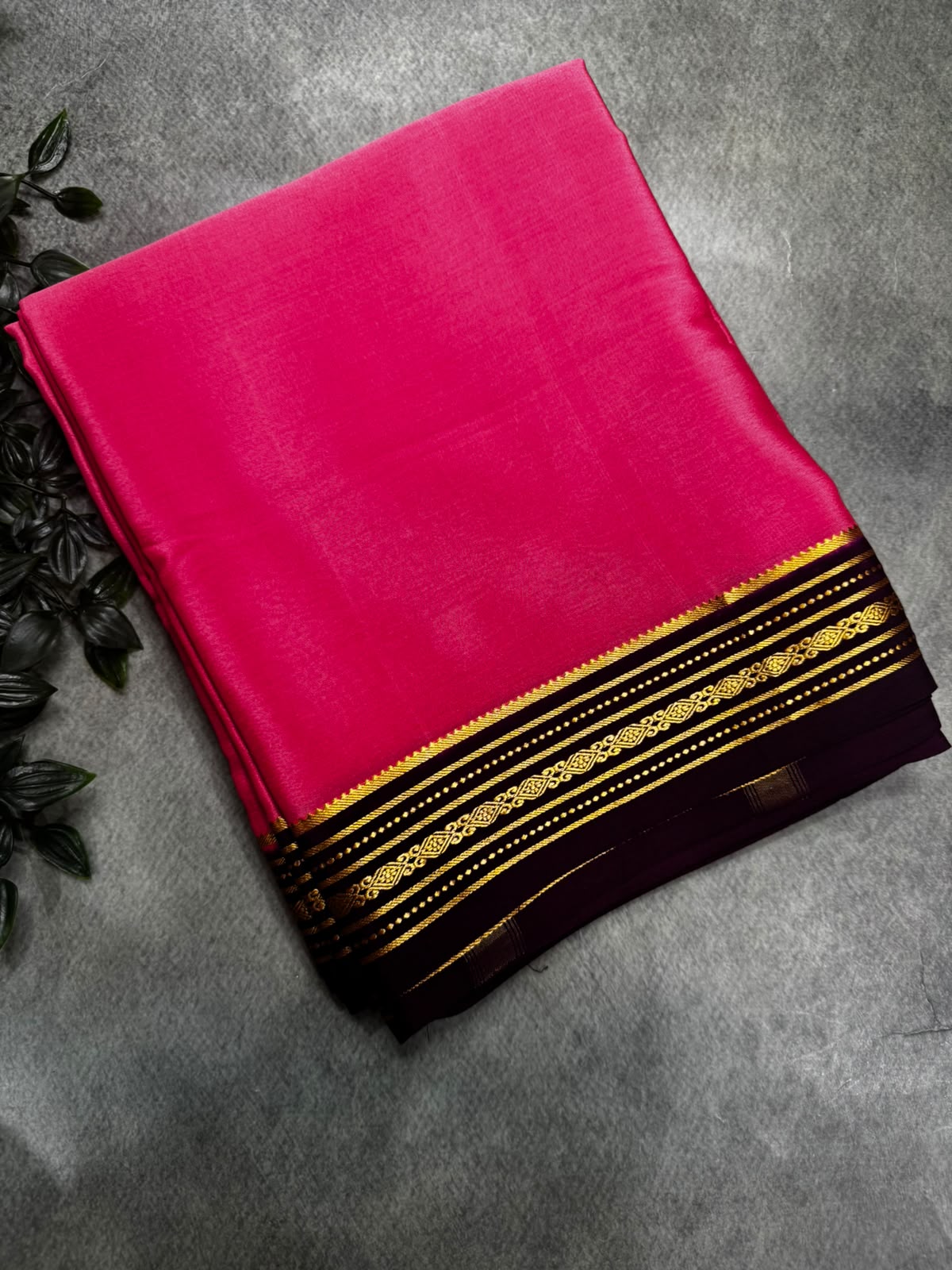 Rose Pink Pure Mysore Silk 106 Saree