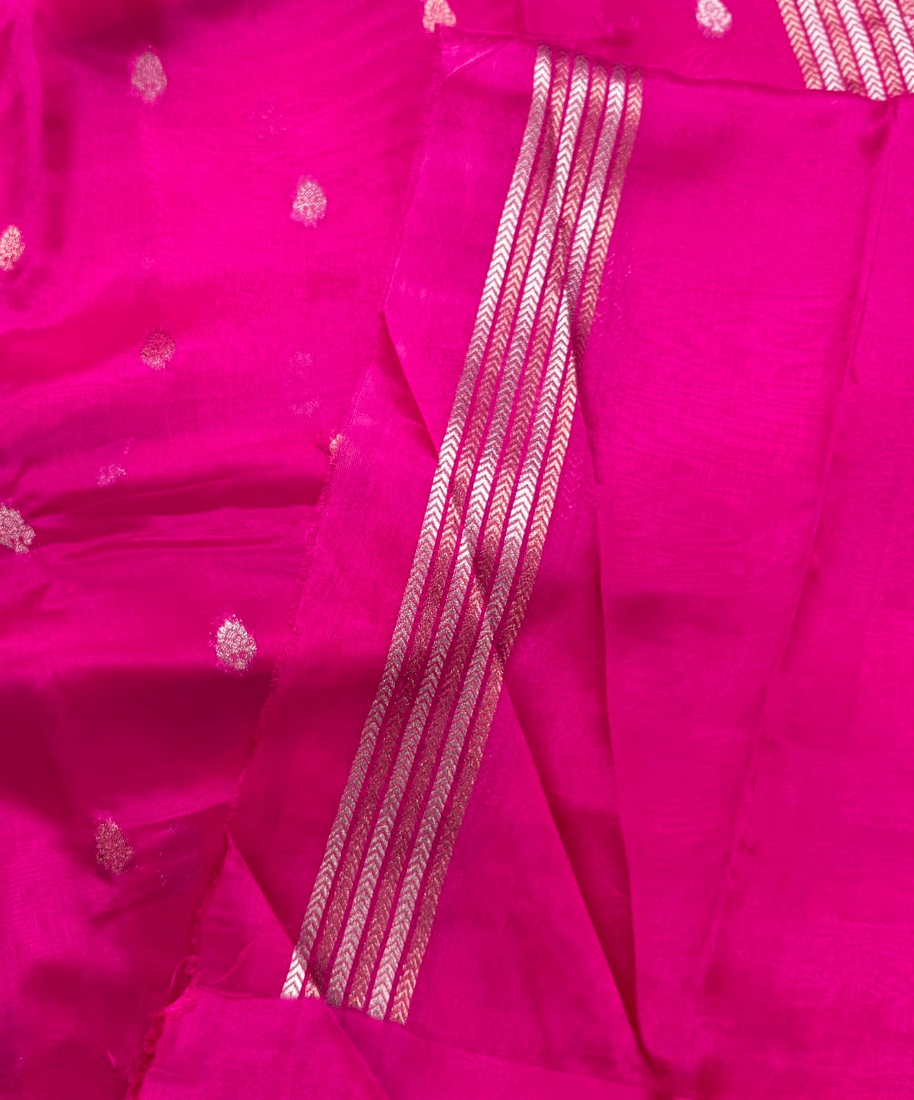 Baby Pink Small Butta Tussar Georgette 106 Saree