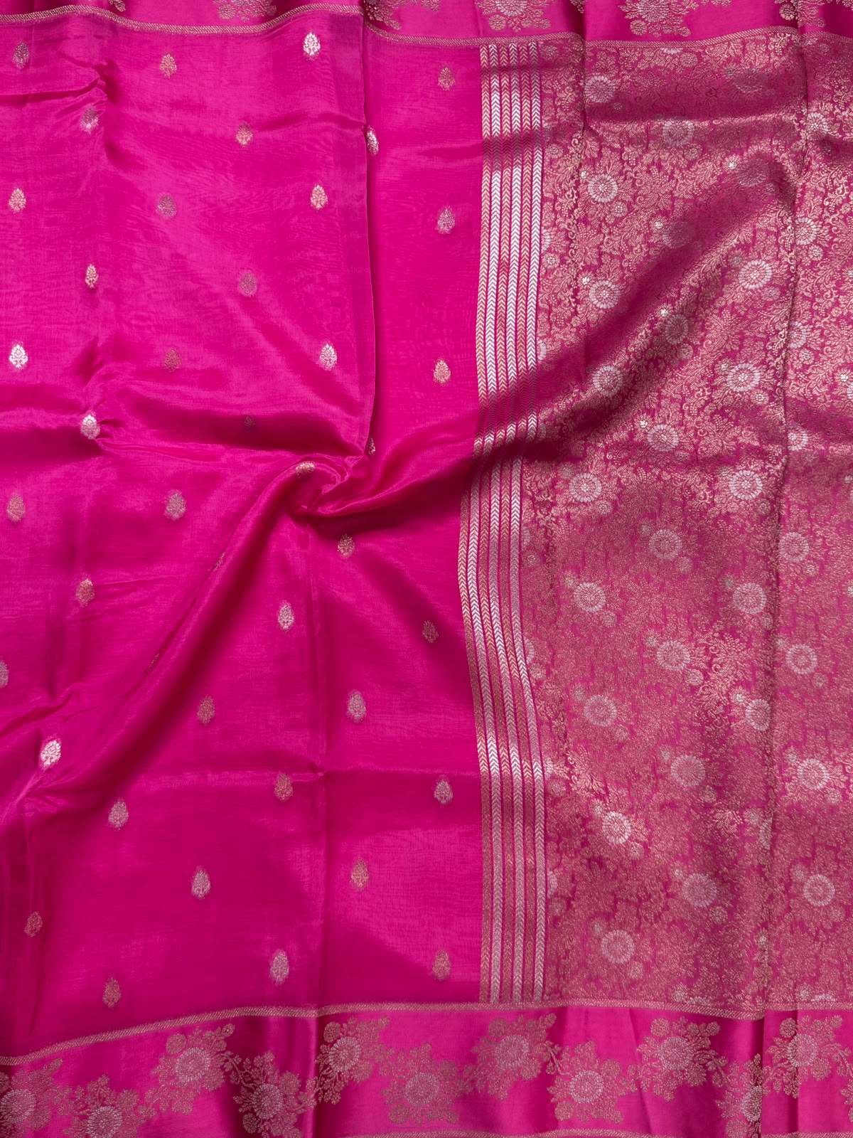 Baby Pink Small Butta Tussar Georgette 106 Saree