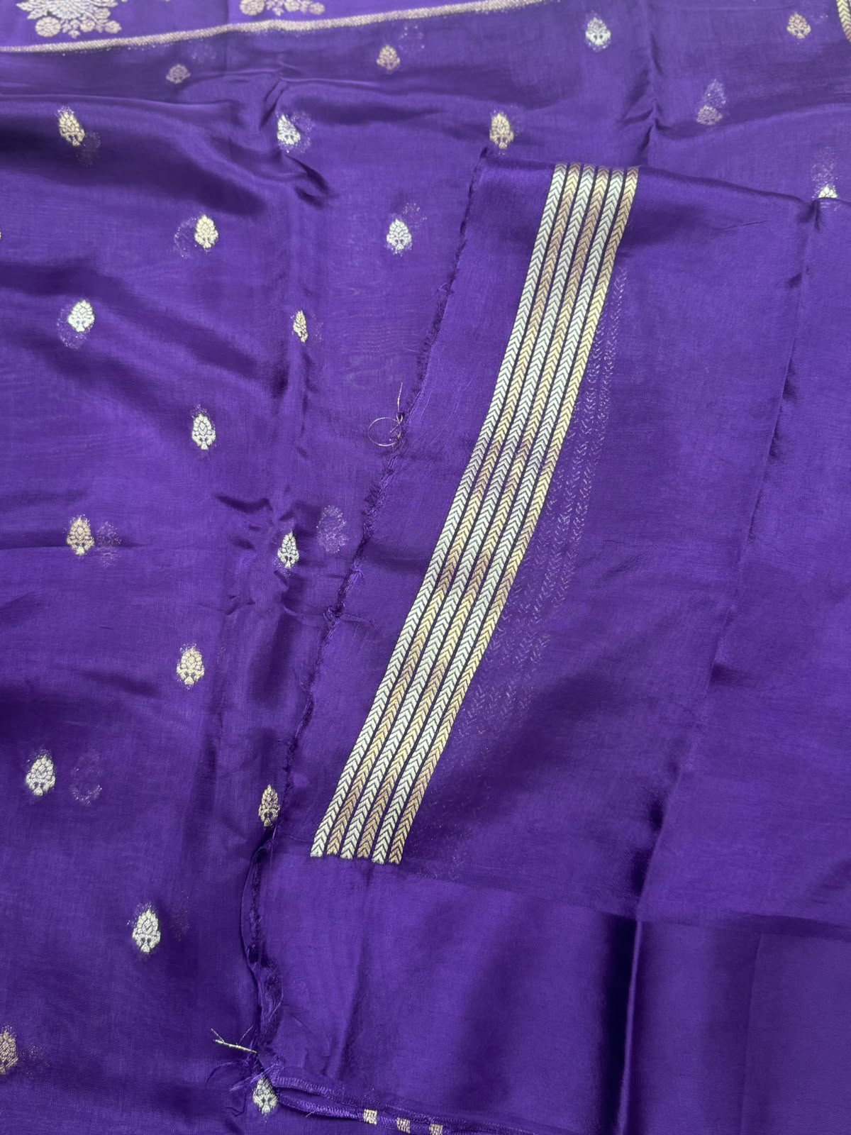 Purple Small Butta Tussar Georgette 106 Saree