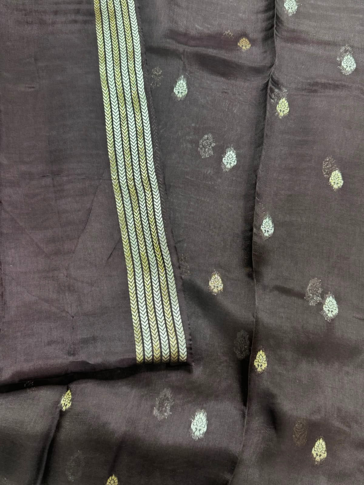 Brown Small Butta Tussar Georgette 106 Saree
