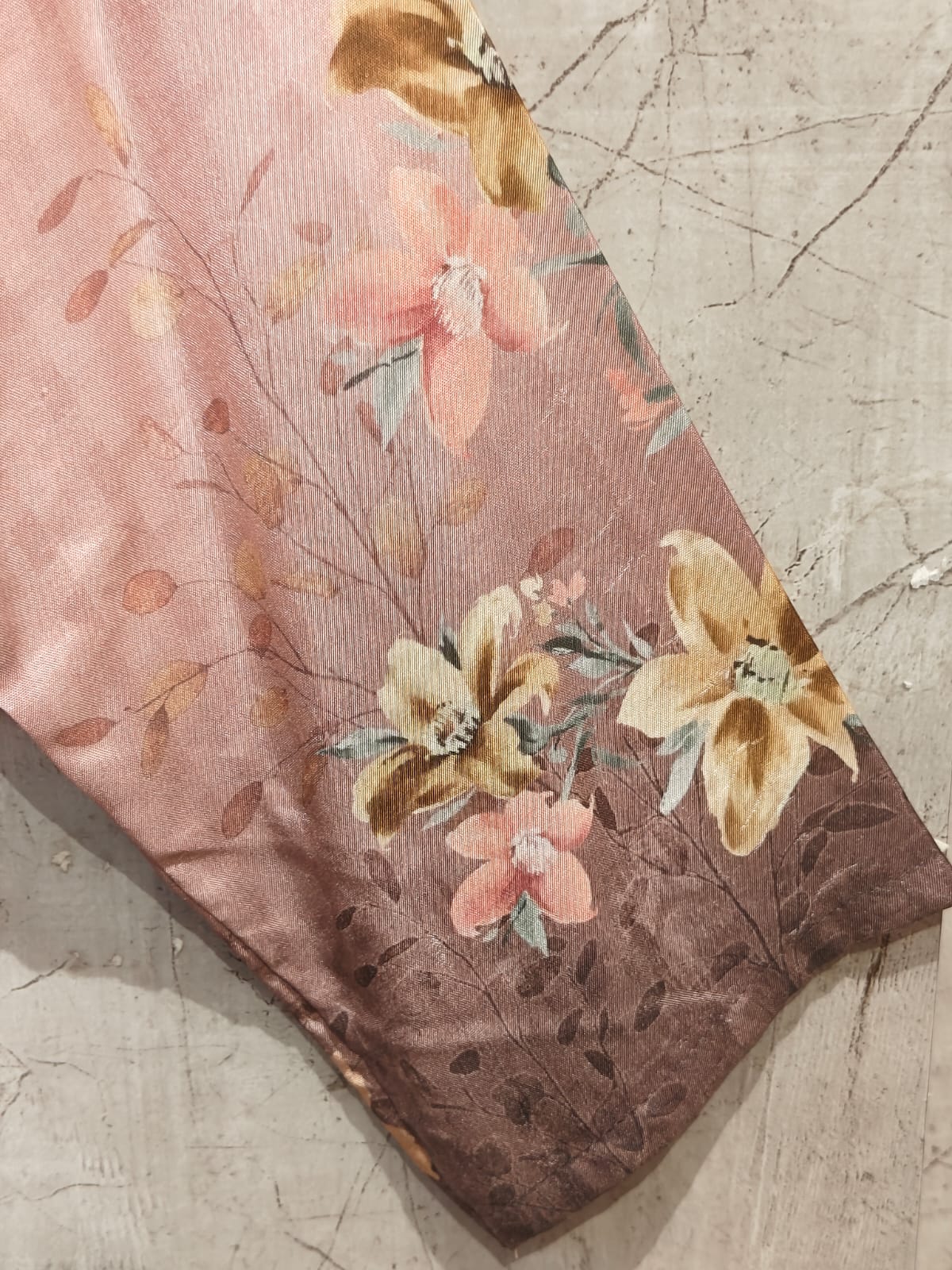 Peach Hand Painted Straight Fit Kurtha 431