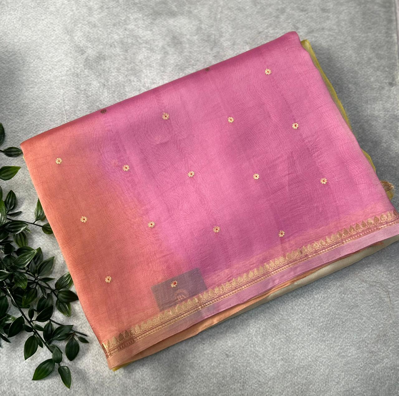 Rangkart Pure Kora Organza Saree 106