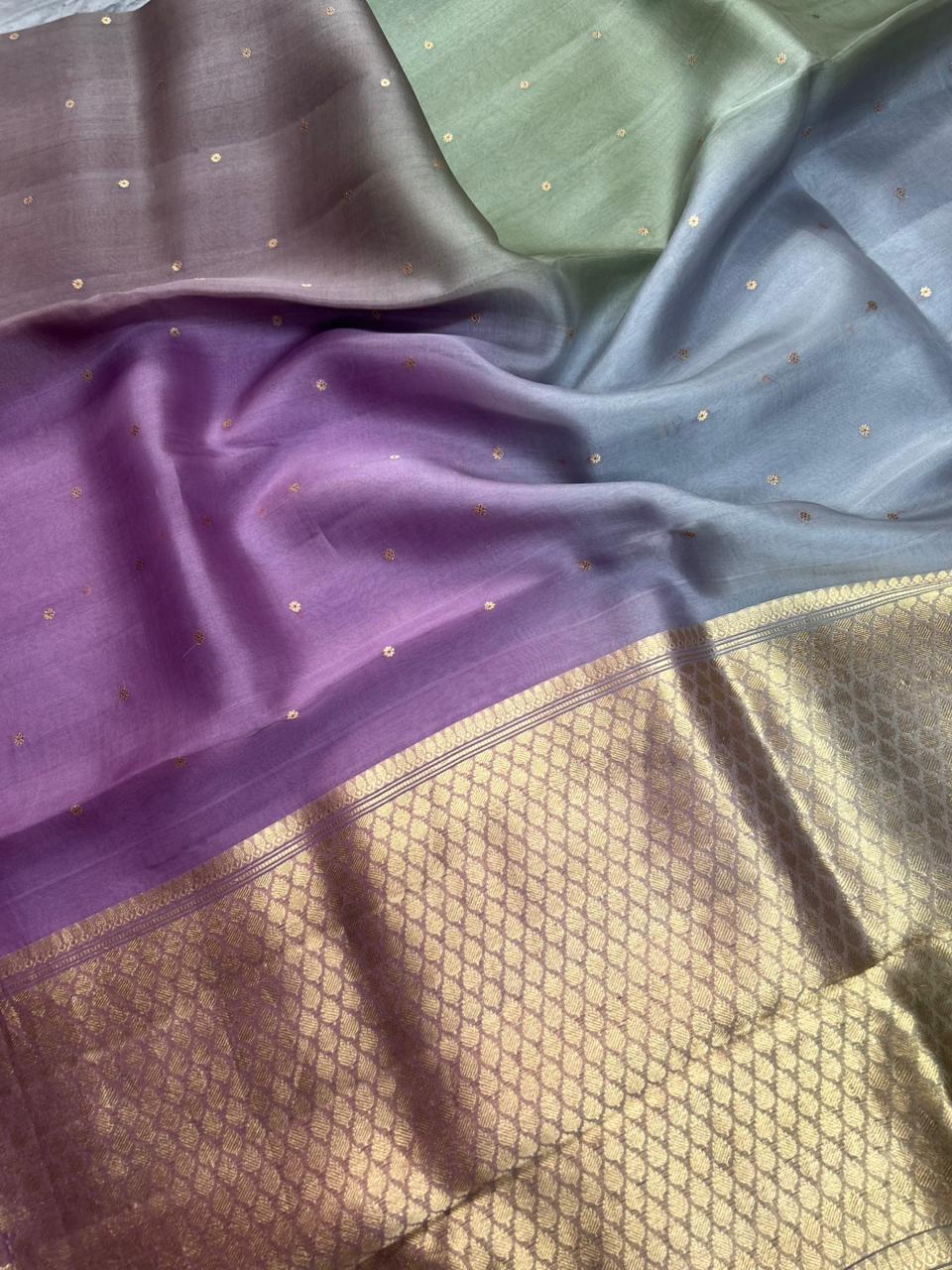 Rangkart Pure Kora Organza Saree 106