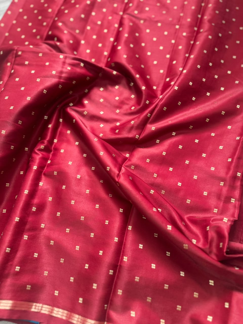 Maroon crepe silk saree
