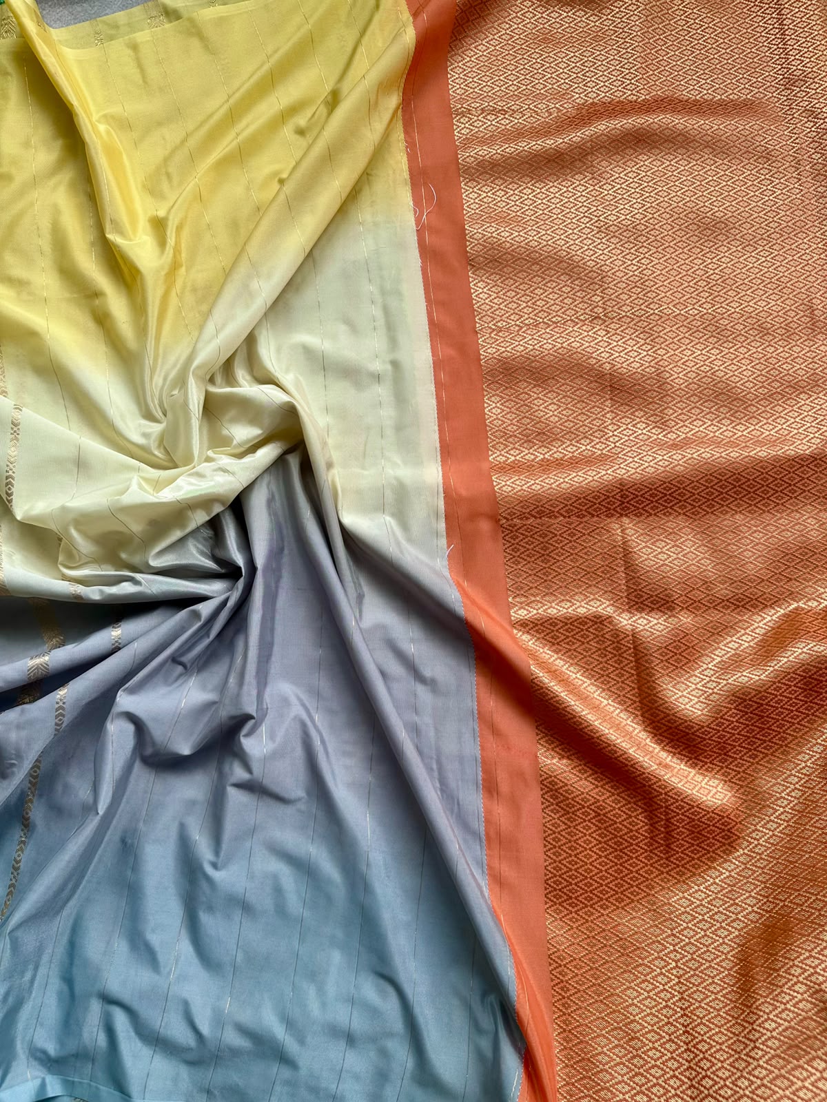 Rankart stripes semi Mysore silk saree