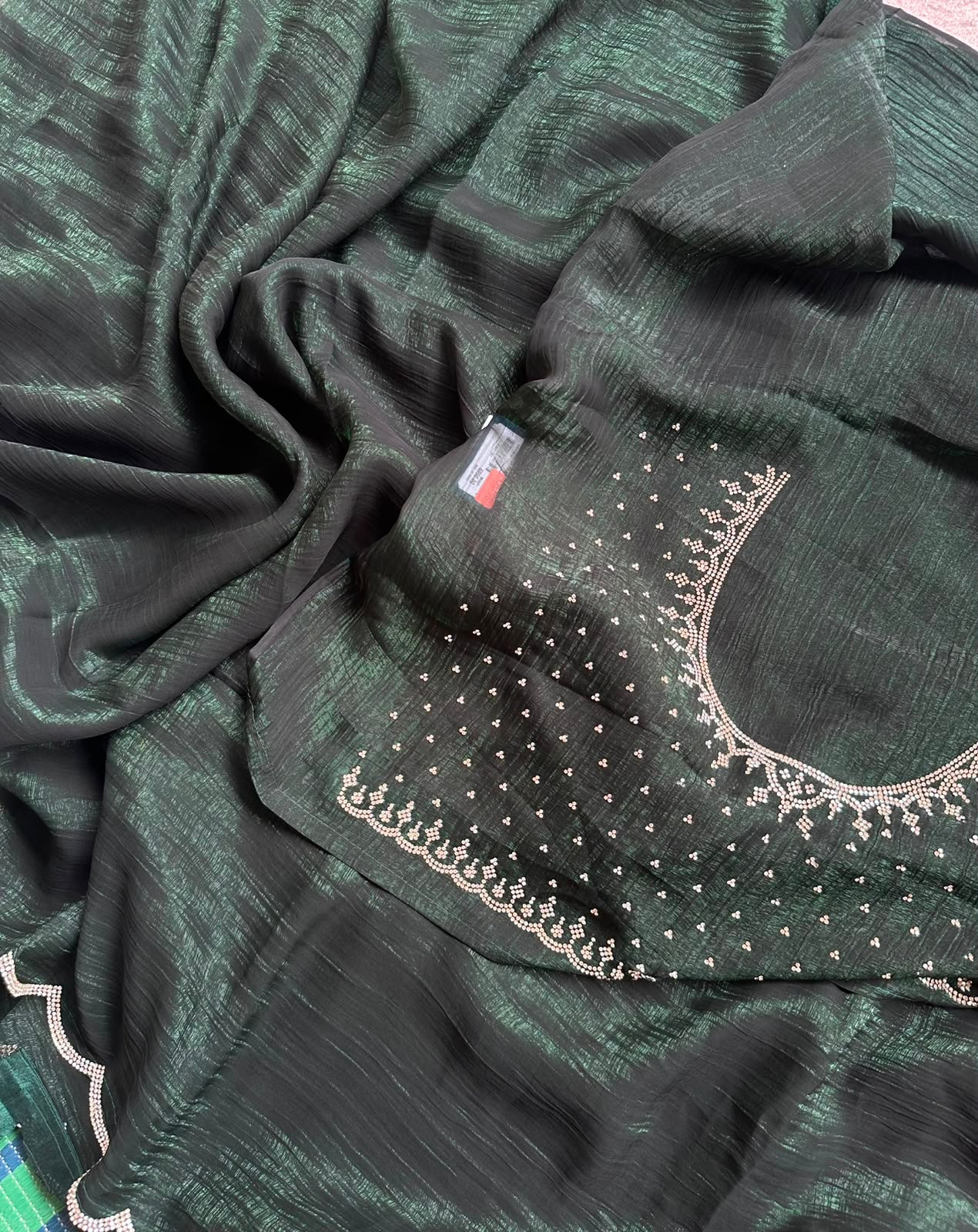 party waer green saree