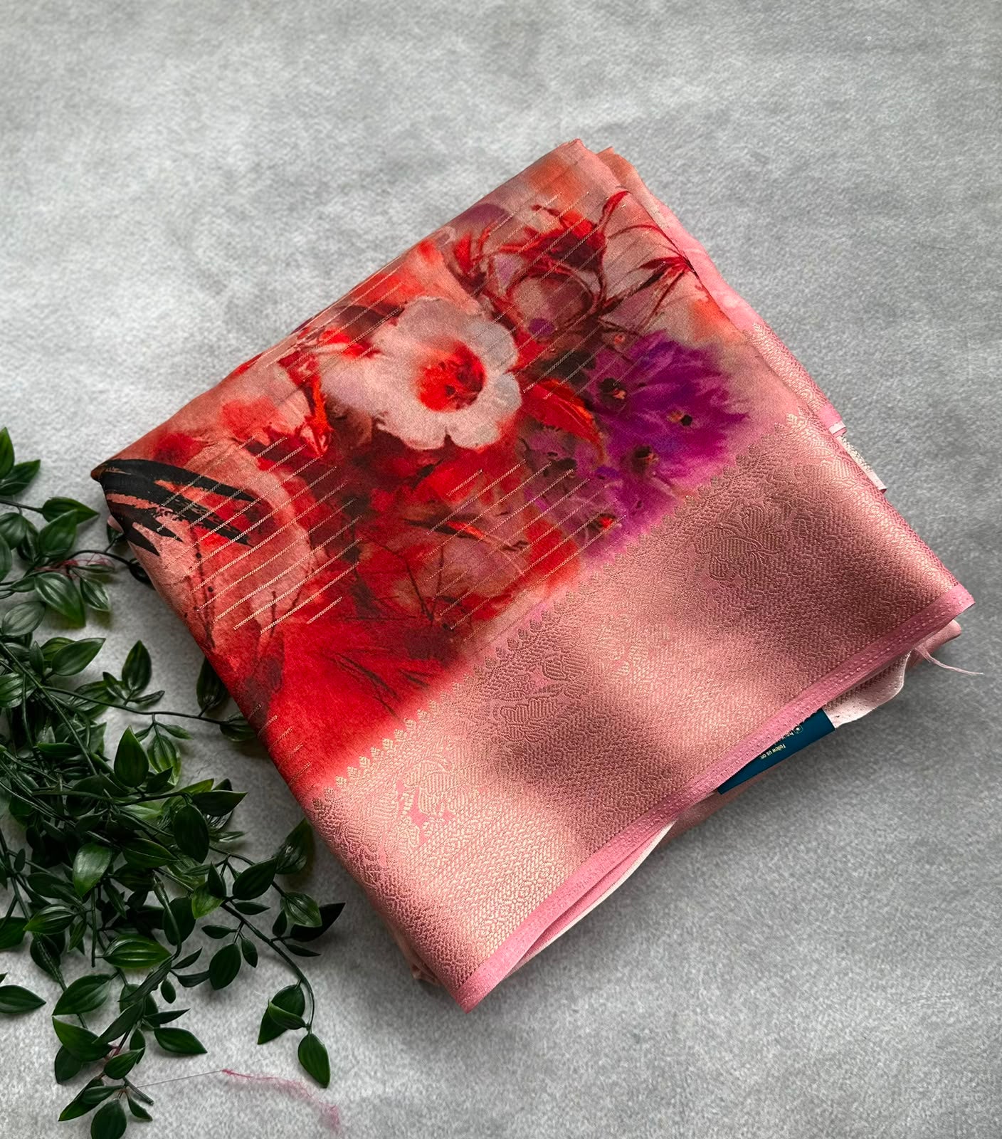 semi tussar digital print saree